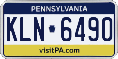 PA license plate KLN6490