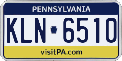 PA license plate KLN6510