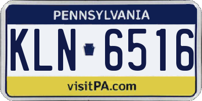 PA license plate KLN6516