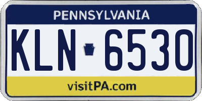 PA license plate KLN6530