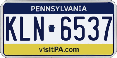 PA license plate KLN6537