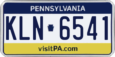 PA license plate KLN6541