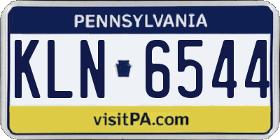 PA license plate KLN6544