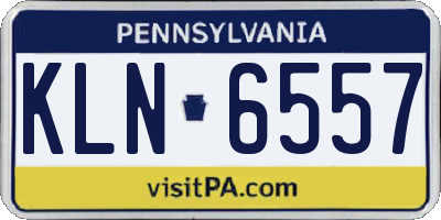 PA license plate KLN6557