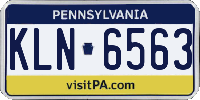 PA license plate KLN6563