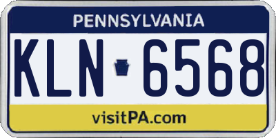 PA license plate KLN6568