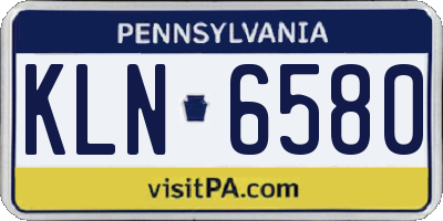 PA license plate KLN6580