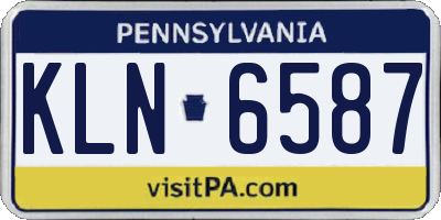 PA license plate KLN6587