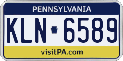 PA license plate KLN6589