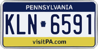 PA license plate KLN6591