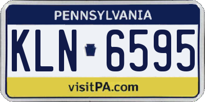 PA license plate KLN6595