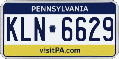 PA license plate KLN6629