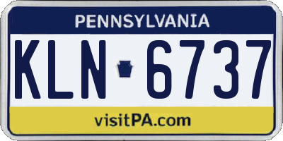 PA license plate KLN6737