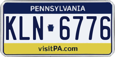 PA license plate KLN6776