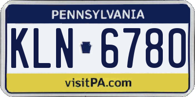 PA license plate KLN6780
