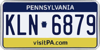 PA license plate KLN6879