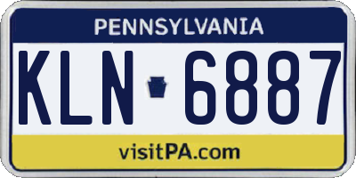 PA license plate KLN6887