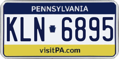 PA license plate KLN6895