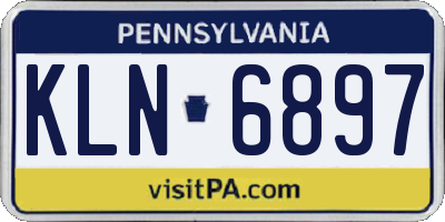 PA license plate KLN6897