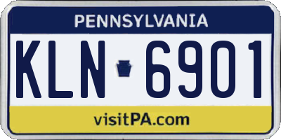 PA license plate KLN6901