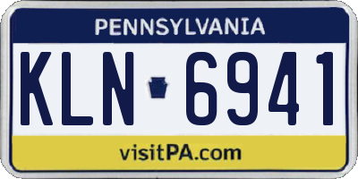 PA license plate KLN6941