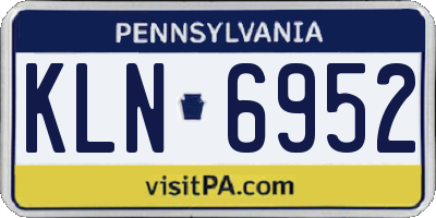 PA license plate KLN6952
