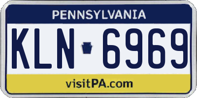 PA license plate KLN6969