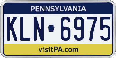 PA license plate KLN6975