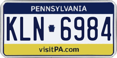 PA license plate KLN6984