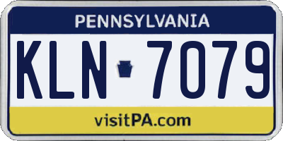 PA license plate KLN7079