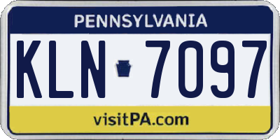 PA license plate KLN7097