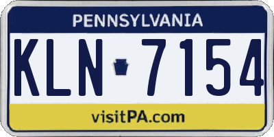 PA license plate KLN7154