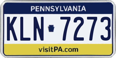 PA license plate KLN7273