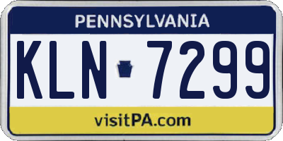 PA license plate KLN7299