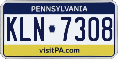 PA license plate KLN7308