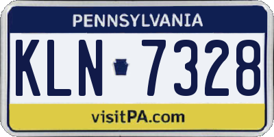 PA license plate KLN7328