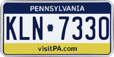 PA license plate KLN7330