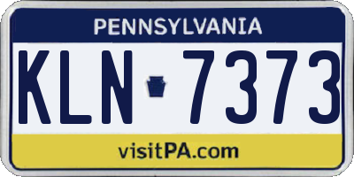 PA license plate KLN7373