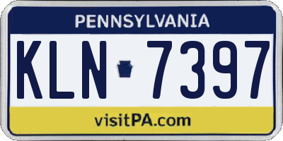 PA license plate KLN7397