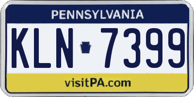 PA license plate KLN7399