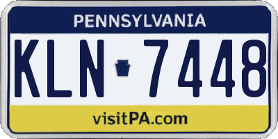 PA license plate KLN7448