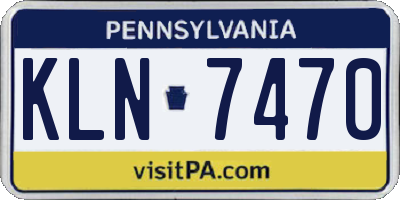 PA license plate KLN7470