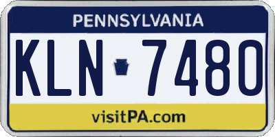 PA license plate KLN7480