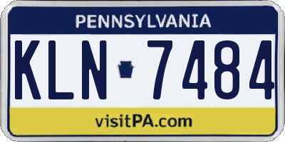 PA license plate KLN7484