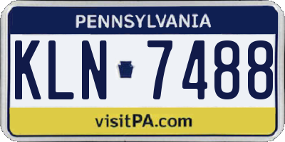 PA license plate KLN7488