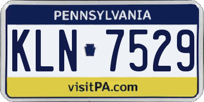 PA license plate KLN7529