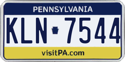 PA license plate KLN7544