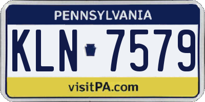 PA license plate KLN7579