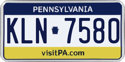 PA license plate KLN7580