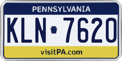 PA license plate KLN7620